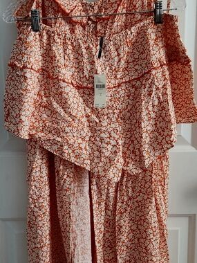 Anthropologie Ruffle-Waist Shorts & Tunic